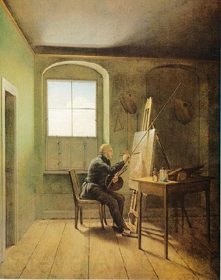 Georg Friedrich Kersting Caspar David Friedrich in seinem Atelier Norge oil painting art